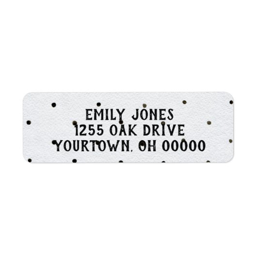 zwarte en witte stip etiket (Voorkant)