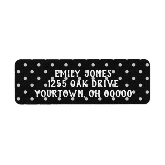 zwarte en witte stip etiket (Voorkant)