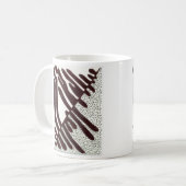 Zwarte en witte Stippen A21 Koffiemok (Voorkant links)