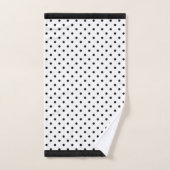 Zwarte en Witte Stippen Bad Handdoek (Handdoek)