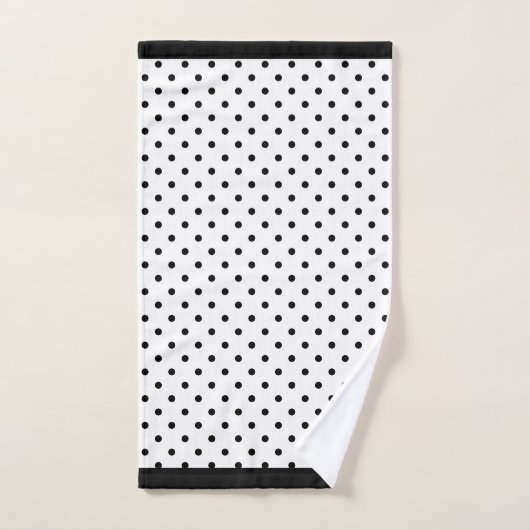 Zwarte en Witte Stippen Bad Handdoek (Handdoek)