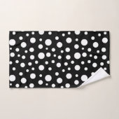 Zwarte en witte Stippen Bad Handdoek (Handdoek)