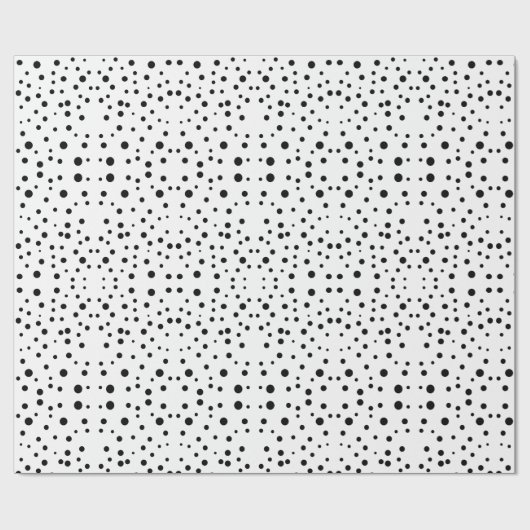 Zwarte en witte Stippen Cadeaupapier (Vlak)