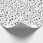 Zwarte en witte Stippen Cadeaupapier (Hoek)