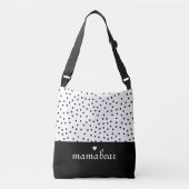Zwarte en witte Stippen Crossbody Tas (Voorkant)