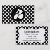 Zwarte en witte stippen; Fietsen Visitekaartje (Voorkant / Achterkant)