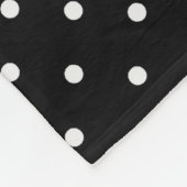 Zwarte en witte Stippen Fleece Deken (Hoek)