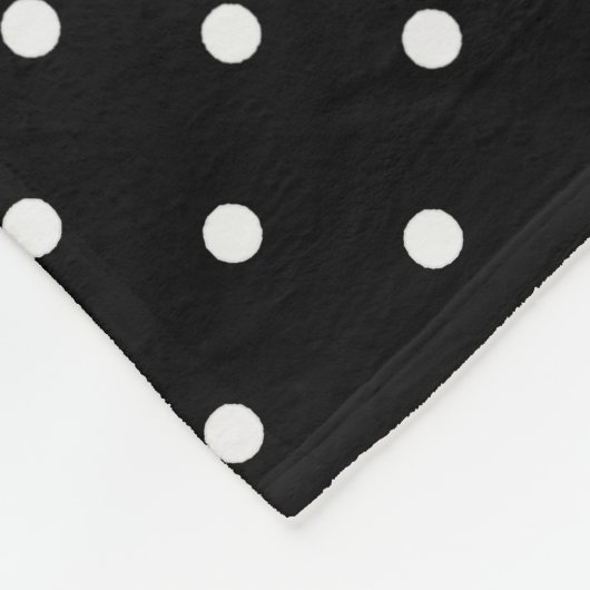 Zwarte en witte Stippen Fleece Deken (Hoek)