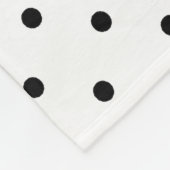 Zwarte en witte Stippen Fleece Deken (Hoek)