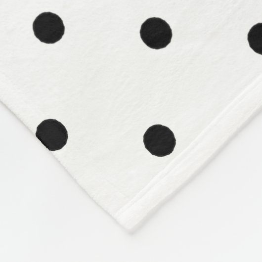 Zwarte en witte Stippen Fleece Deken (Hoek)