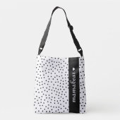 Zwarte en witte Stippen Kruislichaamzak Crossbody Tas (Achterkant)