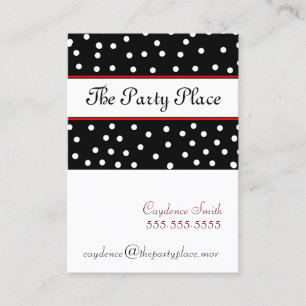 Zwarte en witte Stippen — Maroon Visitekaartje