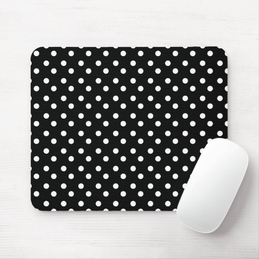 Zwarte en witte Stippen Mousepad Muismat (Met muis)