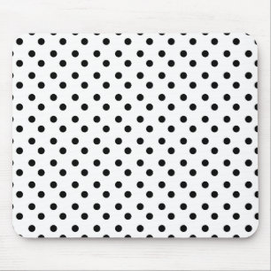 Zwarte en witte Stippen Mousepad Muismat