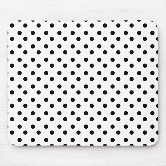 Zwarte en witte Stippen Mousepad Muismat (Voorkant)