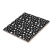 Zwarte en witte Stippen Tegeltje (Zijkant)