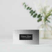 Zwarte en witte Stippen Visitekaartje (Staand voorkant)