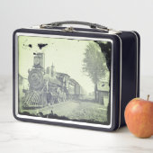  zwarte en witte stoomtrein (In situ)