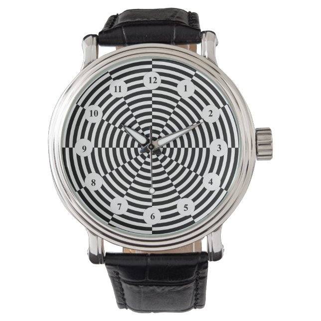 Zwarte en witte straling (Classic) van Kenneth Yon Horloge (Voorkant)