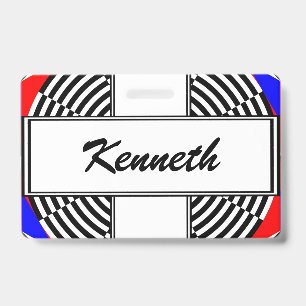 Zwarte en witte straling van Kenneth Yoncich Badge