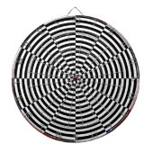 Zwarte en witte straling van Kenneth Yoncich Dartbord (Voorkant)
