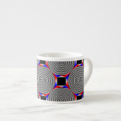 Zwarte en witte straling van Kenneth Yoncich Espresso Kop (Voorkant rechts)