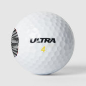 Zwarte en witte straling van Kenneth Yoncich Golfballen (Logo)