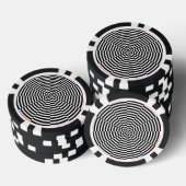 Zwarte en witte straling van Kenneth Yoncich Poker Chips (Opstapeling)