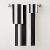 Zwarte en witte streep bad handdoek (Insitu)