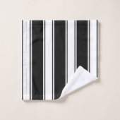 Zwarte en witte streep bad handdoek (Wasdoekje)