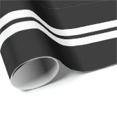 Zwarte en witte streep cadeaupapier (Rol Hoek)