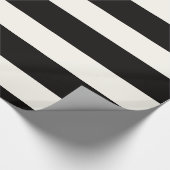 Zwarte en witte streep cadeaupapier (Hoek)