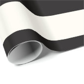 Zwarte en witte streep cadeaupapier (Rol Hoek)