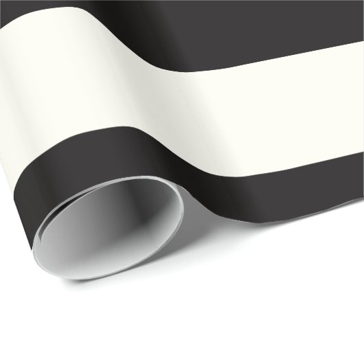 Zwarte en witte streep cadeaupapier (Rol Hoek)