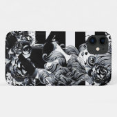 Zwarte en witte streep Dag van de dode suikersched Case-Mate iPhone Case (Achterkant (horizontaal))