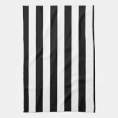 Zwarte en witte streep | Gestreept ontwerp Theedoek (Verticaal)