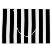 Zwarte en witte streep groot cadeauzakje (Achterkant)