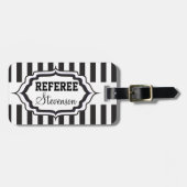 Zwarte en witte streep - Referentie Bagagelabel (Voorkant horizontaal)