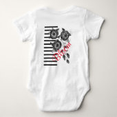 Zwarte en witte streep romper (Achterkant)