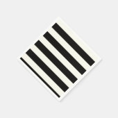 Zwarte en witte streep servet (Hoek)