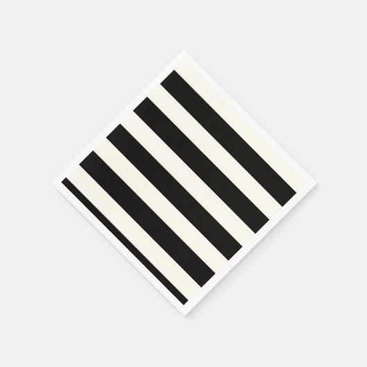 Zwarte en witte streep servet (Hoek)