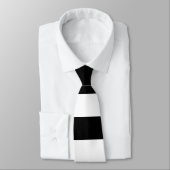 Zwarte en witte streep stropdas (Gebonden)