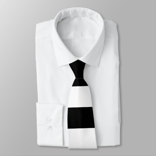Zwarte en witte streep stropdas (Gebonden)