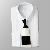 Zwarte en witte streep stropdas (Gebonden)