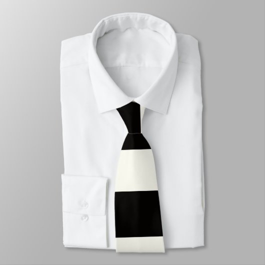 Zwarte en witte streep stropdas (Gebonden)