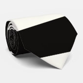 Zwarte en witte streep stropdas (Opgerold)