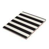 Zwarte en witte streep tegeltje (Zijkant)
