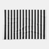 Zwarte en witte streep theedoek (Horizontaal)