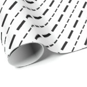 Zwarte en witte streepjes cadeaupapier (Rol Hoek)