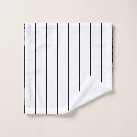 Zwarte en witte strepen bad handdoek (Wasdoekje)